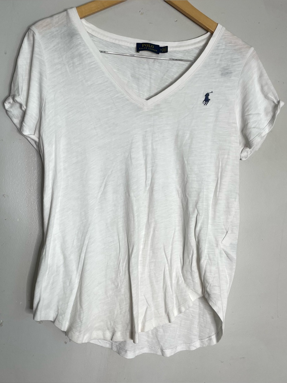 Polo Ralph Lauren pony v neck t shirt women’s size medium